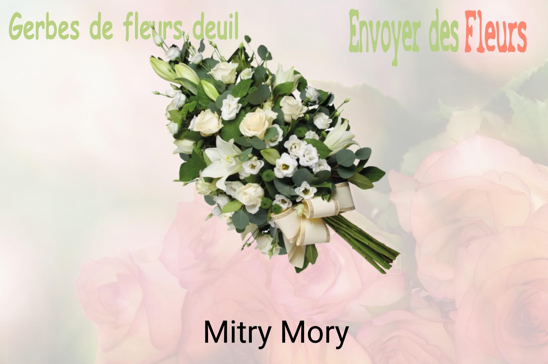 Gerbe de fleurs de deuil livrée à Mitry-Mory